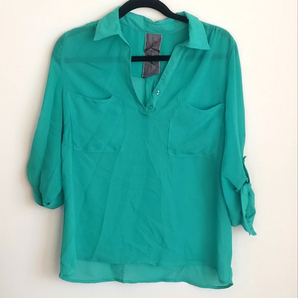 Half-button Blouse